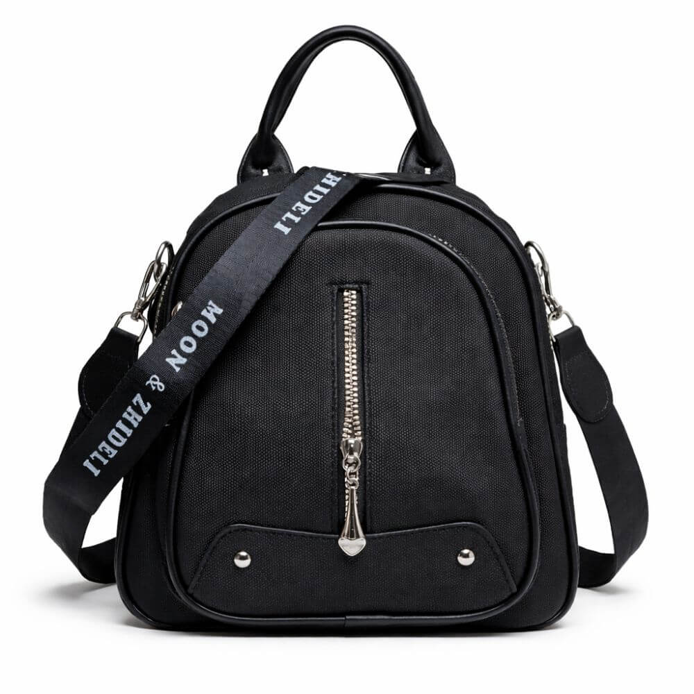 Elegant Black Mini Backpack